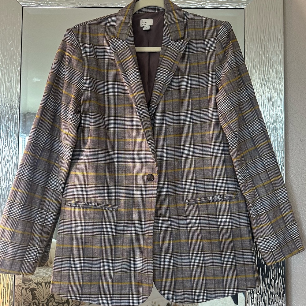 Plaid lightweight blazer